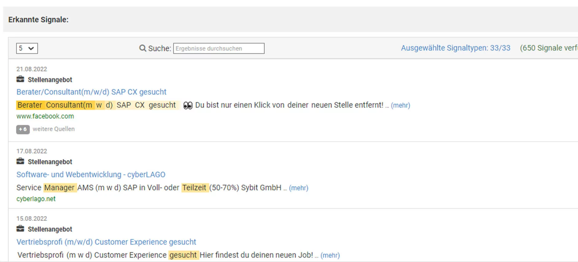 Echobot Signale